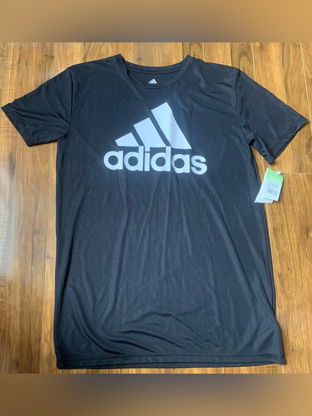 NWT Youth Boys Adidas Black PrimeGreen Shirt XL Tall 18-20